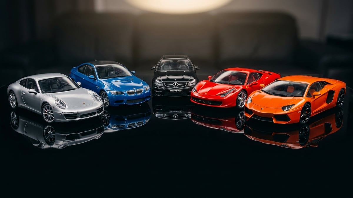 Models118 curated diecast collection — Porsche, BMW, Mercedes scale models 1:18 1:43 1:12