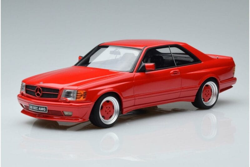 Mercedes 560 SEC W126 Widebody Punane Otto 1:18