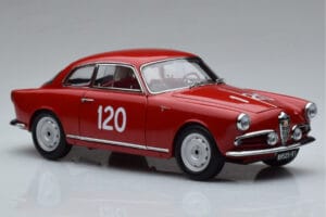 Alfa Romeo Giulietta SV #120 Mille Miglia 1956 Kyosho 1:18 08957A Metall - pilt 5/9