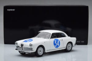 Alfa Romeo Giulietta SV #34 Targa Florio 1960 Kyosho 1:18 08957C Metall - pilt 9/9