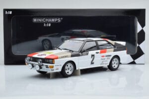 Audi Quattro Audi Sport #1 H. Mikkola / A. Hertz Winners International Swedish Rally 1981 Minichamps 1:18 155811102 Metall - pilt 6/6