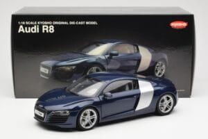 Audi R8 4.2 FSI V8 Sinine Kyosho 1:18 09213BL Metall - pilt 8/8