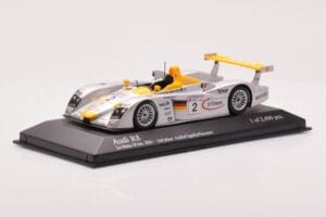 Audi R8 Infineon #2 L. Aiello / R. Capello / Pescatori 2nd Place 24 Hours of Le Mans 2001 Minichamps 1:43 400011202 Metall - pilt 2/4