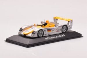 Audi R8 Infineon #2 Winner ALMS Petit Le Mans 2002 Minichamps 1:43 400021382 Metall - pilt 2/4