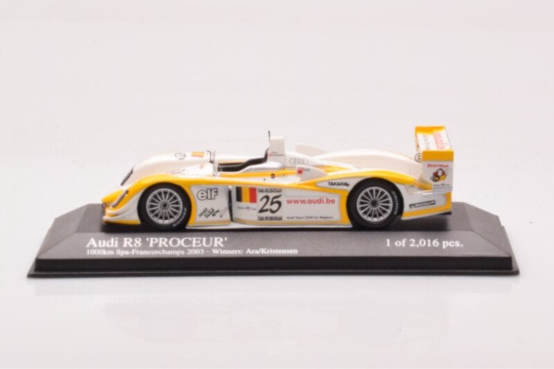 Audi R8 #25 S. Ara / T. Kristensen Winners 1000km Spa 2003 Minichamps 1:43