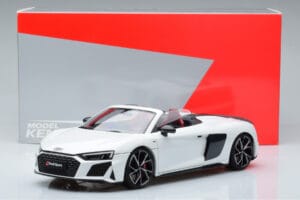 Audi R8 Spyder Performance Valge Kengfai 1:18 VAKF-0351 Metall - pilt 11/11