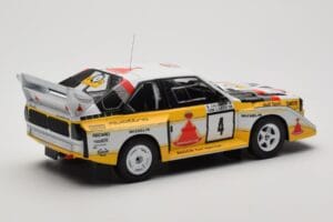 Audi Sport Quattro S1 E2 #4 S. Blomqvist / B. Cederberg Rally 1000 Lakes 1985 IXO 1:18 18RMC161A Metall - pilt 2/6