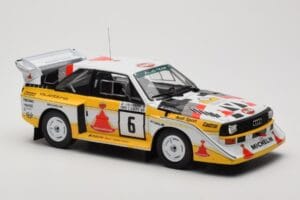 Audi Sport Quattro S1 E2 #6 H. Mikkola / A. Hertz Rally 1000 Lakes 1985 IXO 1:18 18RMC161B Metall - pilt 4/6