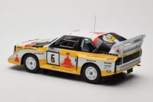 Audi Sport Quattro S1 E2 #6 H. Mikkola / A. Hertz Rally 1000 Lakes 1985 IXO 1:18 18RMC161B Metall - pilt 5/6