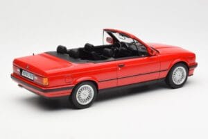 BMW 318i E30 Kabriolett Punane Norev 1:18 183210 Metall - pilt 2/6