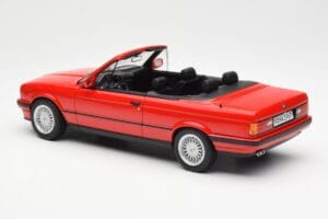 BMW 318i E30 Kabriolett Punane Norev 1:18 183210 Metall - pilt 5/6