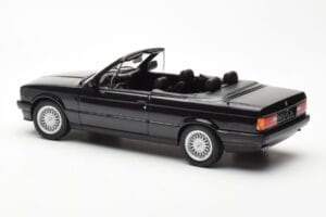 BMW 325i E30 Kabriolett Must Metallik Norev 1:18 183211 Metall - pilt 5/6