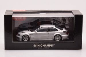 BMW M3 E46 GTR Street Hõbedane Minichamps 1:43 403012105 Metall - pilt 4/4
