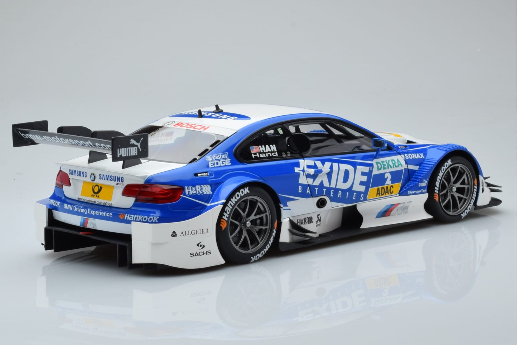 BMW M3 #2 BMW Team RMG A.J. Hand DTM 2012 Minichamps 1:18 100122202 Metall - pilt 3/8