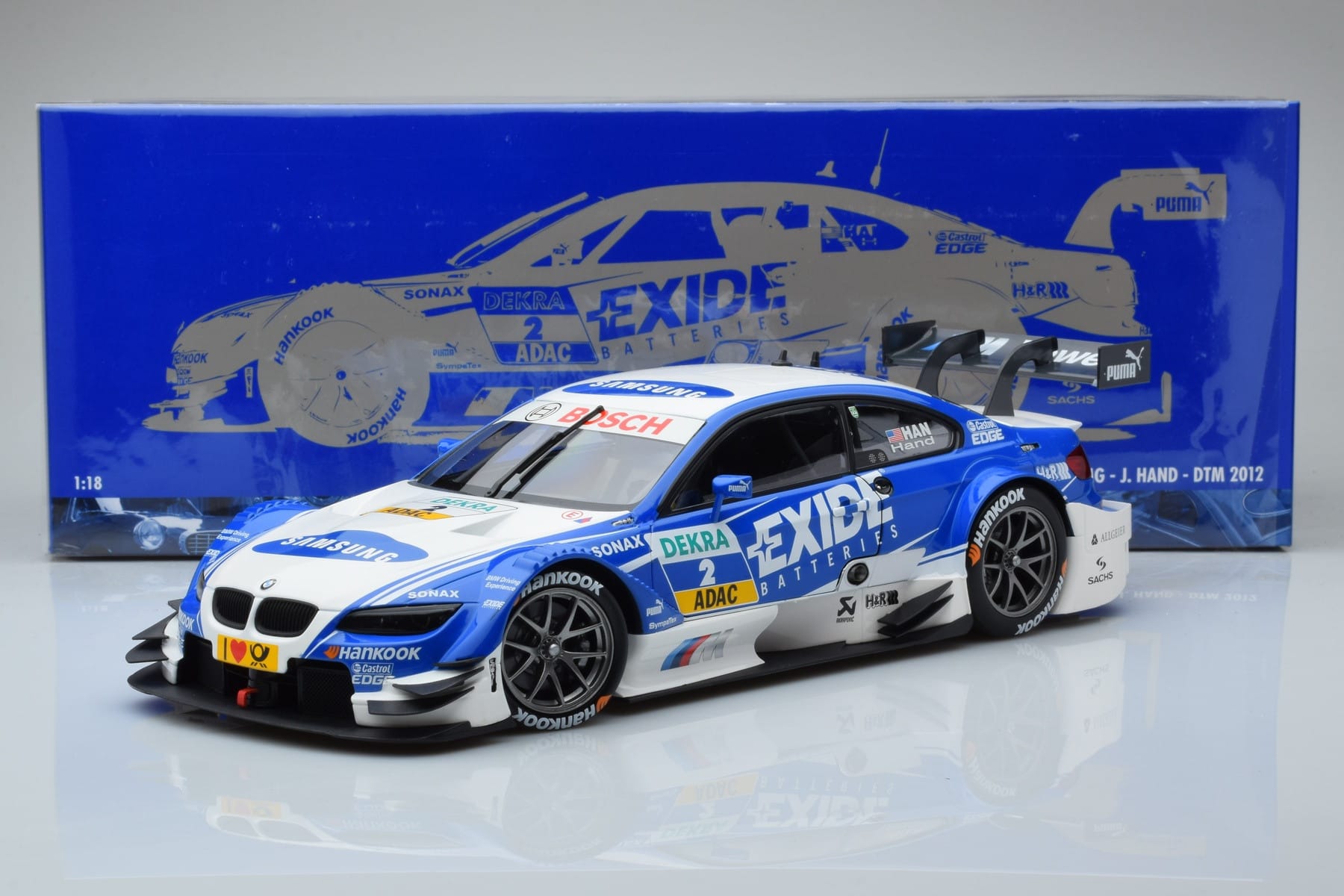 BMW M3 #2 BMW Team RMG A.J. Hand DTM 2012 Minichamps 1:18 100122202 Metall - pilt 8/8