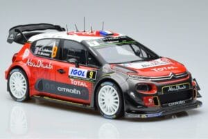 Citroen C3 WRC #9 S. Lefebvre / G. Moreau Tour de Corse 2017 Norev 1:18 181633 Metall - pilt 4/6