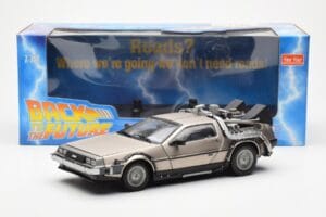 DeLorean DMC-12 Time Machine Back to the Future Hõbedane Sun Star 1:18 2711 Metall - pilt 2/8