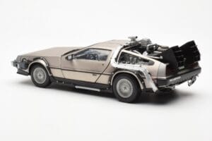 DeLorean DMC-12 Time Machine Back to the Future Hõbedane Sun Star 1:18 2711 Metall - pilt 4/8