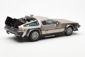 DeLorean DMC-12 Time Machine Back to the Future Hõbedane Sun Star 1:18 2711 Metall - pilt 5/8