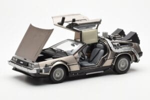 DeLorean DMC-12 Time Machine Back to the Future Hõbedane Sun Star 1:18 2711 Metall - pilt 8/8