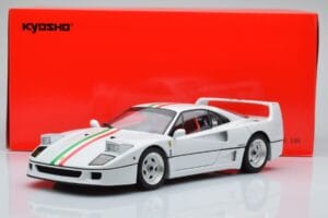 Ferrari F40 Pärlvalge Italy Kyosho 1:18 08416PWT-G Metall - pilt 8/8