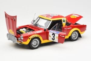 Fiat 124 Abarth #3 Barbasio / Sodano East African Safari Rally 1974 Sun Star 1:18 4952 Metall - pilt 2/8