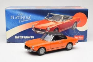 Fiat 124 BS Oranž Sun Star 1:18 4906 Metall - pilt 8/8