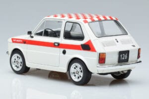 Fiat 126 Abarth Valge MCG 1:18 MCG18325 Metall - pilt 5/6