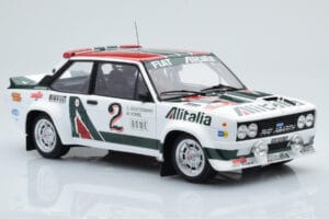 Fiat 131 Abarth Alitalia #2 W. Röhrl / C. Geistdörfer Rally Monte Carlo 1978 Kyosho 1:18 08376G Metall - pilt 6/10