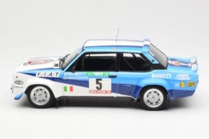 Fiat 131 Abarth #5 Team Fiat Works Rally Portugal 1980 Kyosho 1:18 08376A Metall - pilt 4/8
