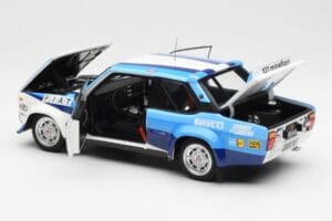Fiat 131 Abarth #5 Team Fiat Works Rally Portugal 1980 Kyosho 1:18 08376A Metall - pilt 5/8