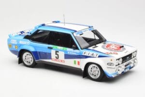 Fiat 131 Abarth #5 Team Fiat Works Rally Portugal 1980 Kyosho 1:18 08376A Metall - pilt 6/8