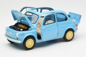 Fiat Nuova 500 Celeste Sinine Kyosho 1:18 08966LB Metall - pilt 2/8