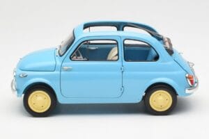 Fiat Nuova 500 Celeste Sinine Kyosho 1:18 08966LB Metall - pilt 4/8