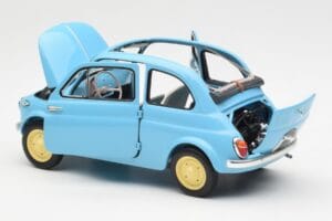 Fiat Nuova 500 Celeste Sinine Kyosho 1:18 08966LB Metall - pilt 5/8
