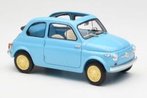 Fiat Nuova 500 Celeste Sinine Kyosho 1:18 08966LB Metall - pilt 6/8
