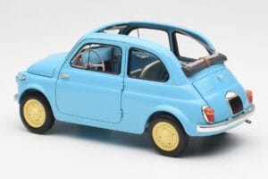Fiat Nuova 500 Celeste Sinine Kyosho 1:18 08966LB Metall - pilt 7/8
