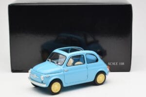 Fiat Nuova 500 Celeste Sinine Kyosho 1:18 08966LB Metall - pilt 8/8