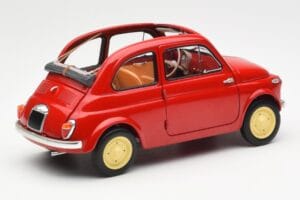 Fiat Nuova 500 Coral Punane Kyosho 1:18 08966R Metall - pilt 3/8