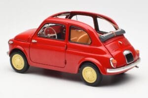 Fiat Nuova 500 Coral Punane Kyosho 1:18 08966R Metall - pilt 7/8