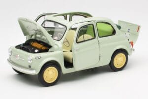 Fiat Nuova 500 Clear Roheline Kyosho 1:18 08966LG Metall - pilt 2/8