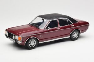 Ford Granada Mk1 Metallik Tumepunane Matt Must MCG 1:18
