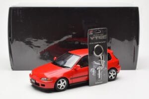 Honda Civic EG6 VTEC Punane LCD 1:18 LCD18018-RE Metall - pilt 11/11