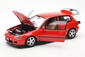 Honda Civic EG6 VTEC Punane LCD 1:18 LCD18018-RE Metall - pilt 3/11
