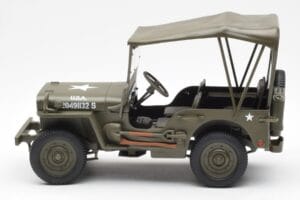 Jeep Willys Tentkatusega UT Models 1:18 180149002 Metall - pilt 3/6