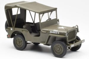 Jeep Willys Tentkatusega UT Models 1:18 180149002 Metall - pilt 4/6