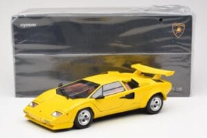 Lamborghini Countach LP 5000 Quattrovalvole Kollane Kyosho 1:18 08320Y Metall - pilt 8/8