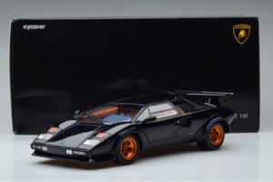 Lamborghini Countach LP500S Walter Wolf Tumesinine Kyosho 1:18 08320D Metall - pilt 11/11