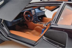 Lamborghini Countach LP500S Walter Wolf Tumesinine Kyosho 1:18 08320D Metall - pilt 9/11