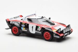 Lancia Stratos HF #1 Lancia Pirelli W. Rohrl / C. Geistdorfer Winners Dynabit Saarland Rallye 1978 Minichamps 1:18 155781701  - pilt 4/6